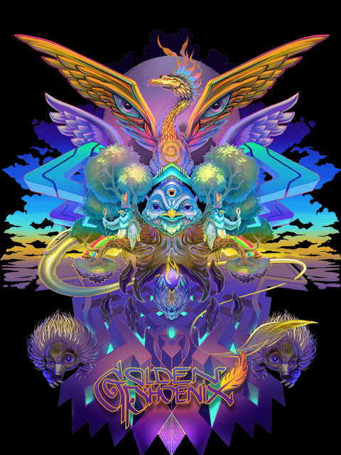 Golden Phoenix Sticker