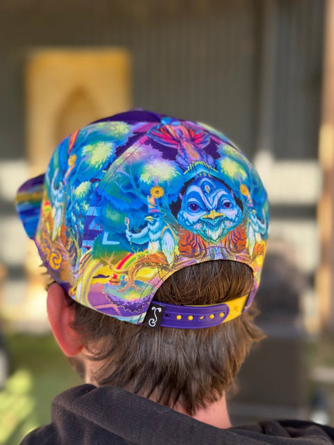 Back view of Golden Phoenix Grassroots California cap by My Store, featuring a structured fit and adjustable strap.