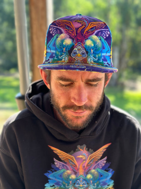 Golden Phoenix Grassroots California cap by My Store, front view showing the embroidered logo and classic baseball style.