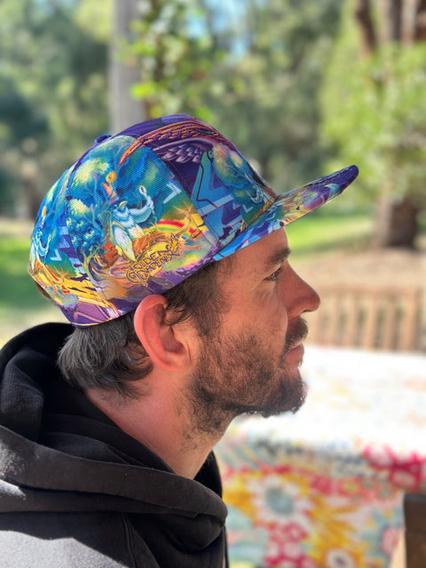 Golden Phoenix Grassroots California cap by My Store, shown from the right side, featuring a curved brim and adjustable strap.